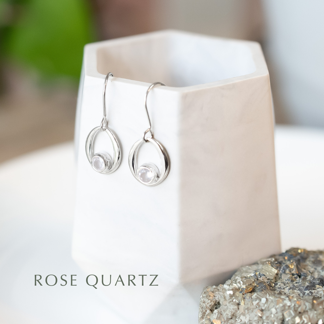 Gemstone Sterling Silver Dangle Earrings - choose your gemstone